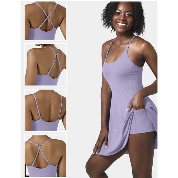 Halara Dresses & Skirts - HALARA Dress Women’s XL Purple NWT Everyday Cloudful Mini 2-in-1 Casual Fabric